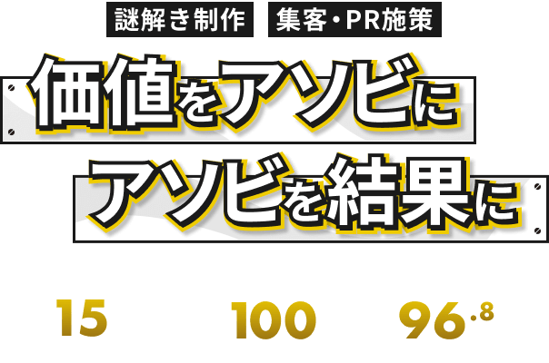 価値をアソビにアソビを結果に／謎解き制作・集客PR施策